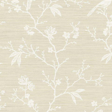 CH31327 Yuye Silhouette Blanched Almond Wallpaper