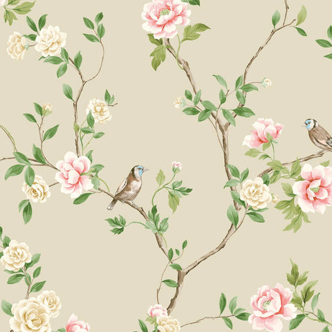 CH31607 Jangmi Trail Tan Wallpaper