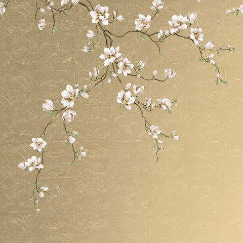 CH31705M Miyabi Gold Bloom Gold Mural 