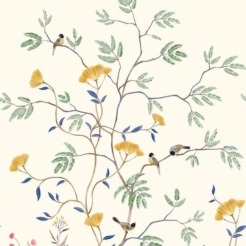 CH31912M Mokusei Branch Garden Mural