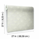 CI2333 Luminous Ginkgo Light Grey Wallpaper