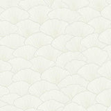 CI2335 Luminous Ginkgo White Cream Wallpaper