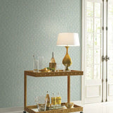 CI2338 Luminous Ginkgo Mist Blue Wallpaper
