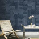 CI2375 Diverging Diamonds Fantasy Navy Wallpaper 