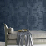 CI2375 Diverging Diamonds Fantasy Navy Wallpaper 