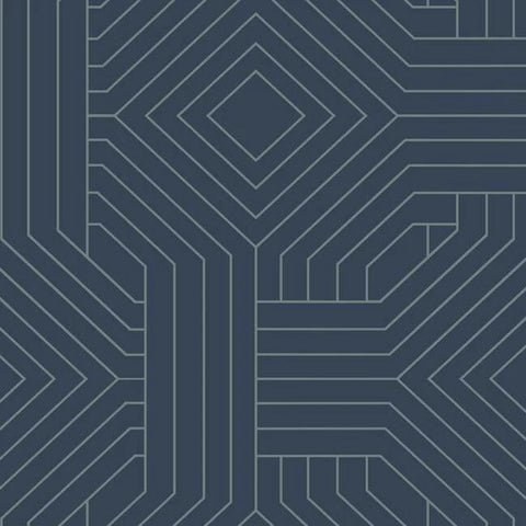 CI2375 Diverging Diamonds Fantasy Navy Wallpaper 