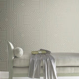CI2377 Diverging Diamonds Mist Taupe Wallpaper