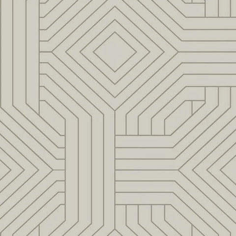 CI2377 Diverging Diamonds Mist Taupe Wallpaper