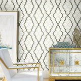 CI2391 Double Damask Verve White Wallpaper