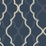 CI2393 Double Damask Black Ice Brass Wallpaper