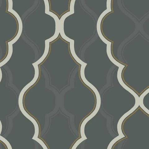 CI2395 Double Damask Verve Black Wallpaper