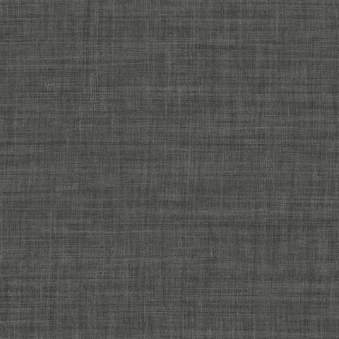 CL20510 Black Randi Tight Weave Faux Grasscloth Wallpaper