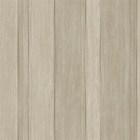 CL20807 Neutral Radnor Faux Wood Plank Wallpaper