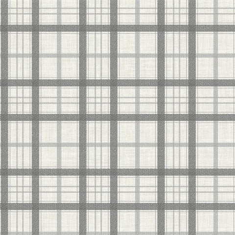 CL21400 Black White Ralph Plaid Wallpaper