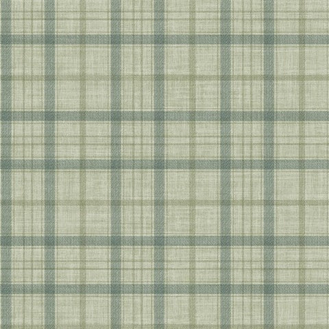 CL21404 Green Ralph Plaid Wallpaper