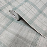 CL21404 Vinyl Green Ralph heritage plaid faux fabric wallpaper 3D wallcoverings
