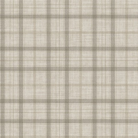 CL21408 Light Grey Ralph Plaid Wallpaper