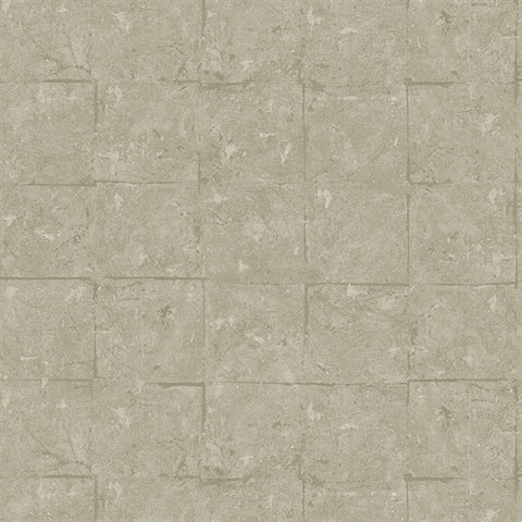 CL21700 Neutral Robert Pearlescent Faux Stone Tile Wallpaper