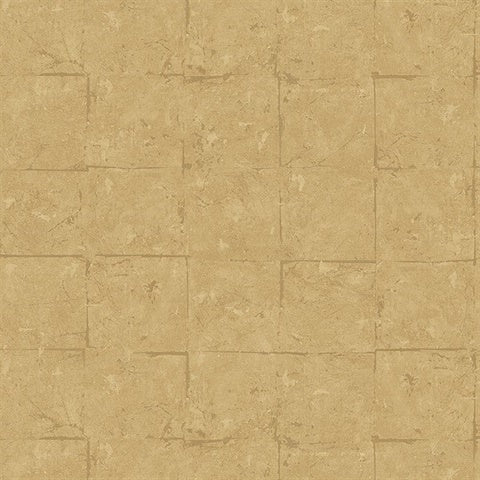 CL21706 Gold Robert Pearlescent Faux Stone Tile Wallpaper