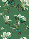 CL31404 Floral green off white magnolia blossoms flowers branches plants Wallpaper rolls