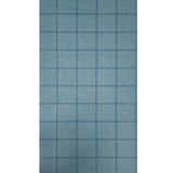 CL71302 Soft light blue navy plaid grid square lines faux woven linen fabric wallpaper