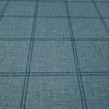CL71302 Soft light blue navy plaid grid square lines faux woven linen fabric wallpaper