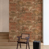 CO3103 Worn Tapistry Red Wallpaper 