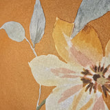 CR20807 Orange copper green tree branches leaves blooming flowers botanical Wallpaper 3D