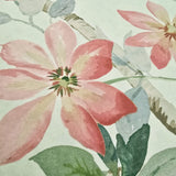 CR20817 Off White brown tree branches leaves blooming pink flowers botanical Wallpaper
