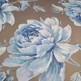 CR21302 Bronze metallic blue floral large peony blossom flowers Biedermeier wallpaper 3D