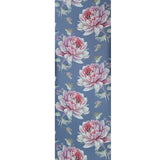 CR21311 Gray blue metallic pink floral large peony blossom flowers Biedermeier wallpaper


