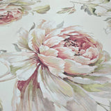 CR21314 Ivory off white pink floral large peony blossom flowers Biedermeier wallpaper 3D
