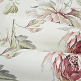 CR21314 Ivory off white pink floral large peony blossom flowers Biedermeier wallpaper 3D
