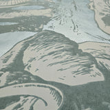 CR22102 Flocking velvet Textured steel blue metallic gray safari elephant wallpaper roll