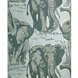 CR22102 Flocking velvet Textured steel blue metallic gray safari elephant wallpaper roll