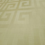 CR33406 Geometric brass beige gold metallic flocked greek key textured geo wallpaper 3D
