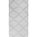 CR34400 Trellis gray tan white textured faux stitched woven fabric geo ogee wallpaper 3D

