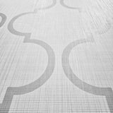 CR34400 Trellis gray tan white textured faux stitched woven fabric geo ogee wallpaper 3D
