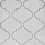 CR34400 Trellis gray tan white textured faux stitched woven fabric geo ogee wallpaper 3D
