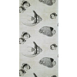 CR70300 Soft beige cream black marine tropical reef fish coastal Nautical Wallpaper roll