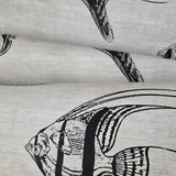 CR70300 Soft beige cream black marine tropical reef fish coastal Nautical Wallpaper roll