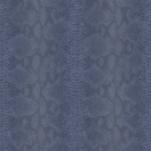 CR80402 Dark Blue Snakeskin Wallpaper