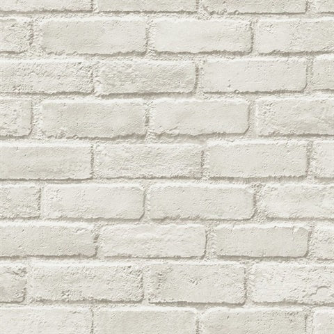 CR81405 Off White Brick Wallpaper