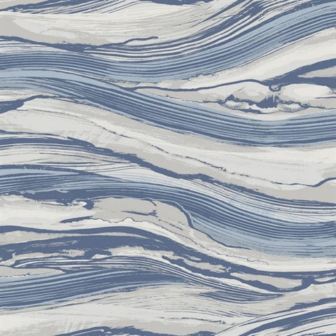 CR82122 Blue Modern Stone Wallpaper