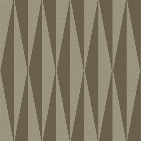 CR82906 Carob Geometric on Leather Wallpaper