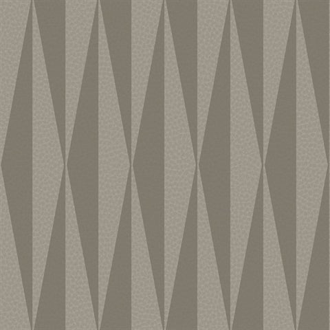 CR82908 Charcoal Geometric on Leather Wallpaper