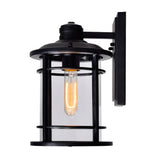 0096W7-1-101 Belmont 1 Light Outdoor Black Wall Lantern