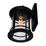 0096W7-1-101 Belmont 1 Light Outdoor Black Wall Lantern