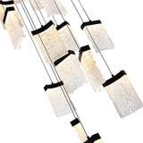 1587P24-17-101 Lava Integrated LED Black Chandelier