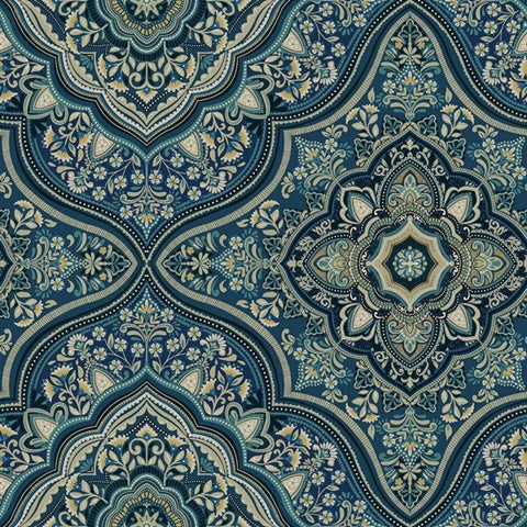 Cambridge Soirée Damask Medallion Wallpaper